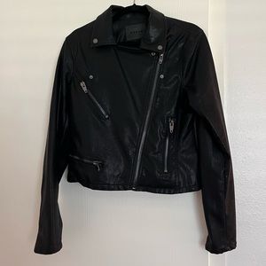 Blank NYC vegan leather moto jacket